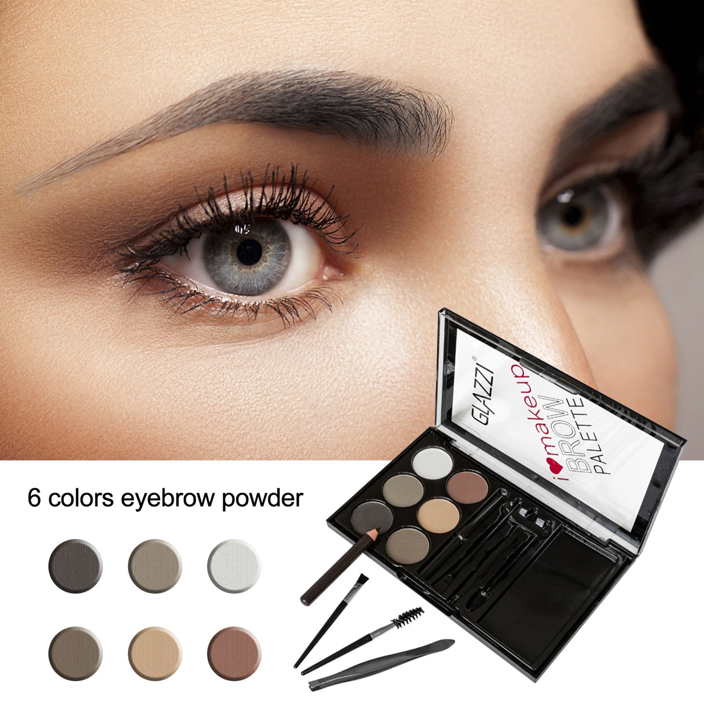 Natural Brown Eyebrow Powder Palette