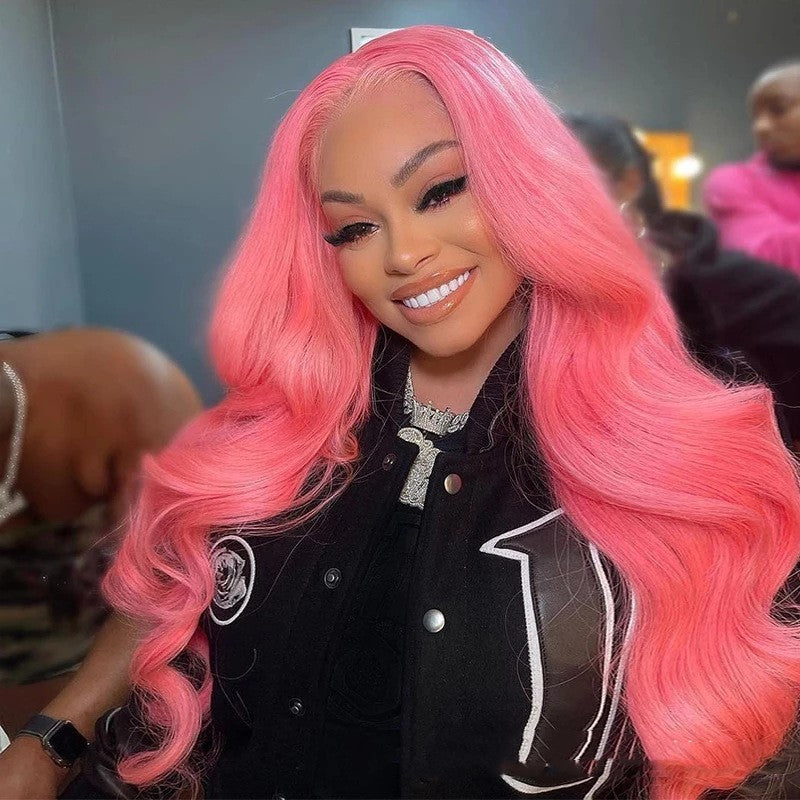 Pink Human Hair Wig