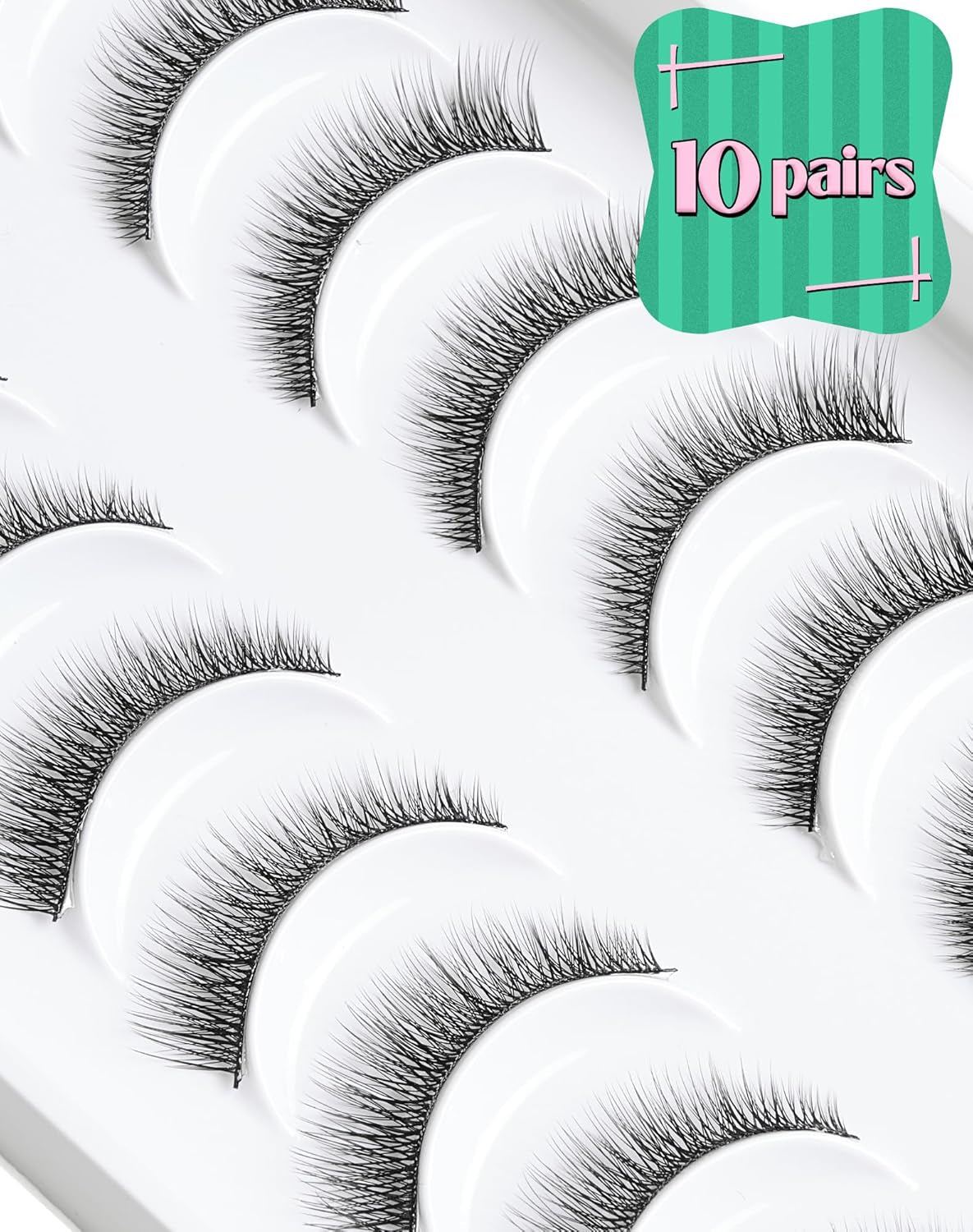 Natural Small Short Eyelashes 10 Pairs