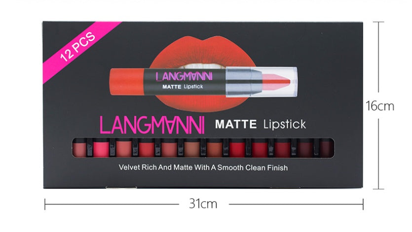 Non-Stick Matte Lipstick & Lip Gloss Set