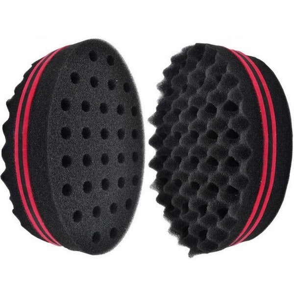 Wave-shaped Double Sided Hair Sponge