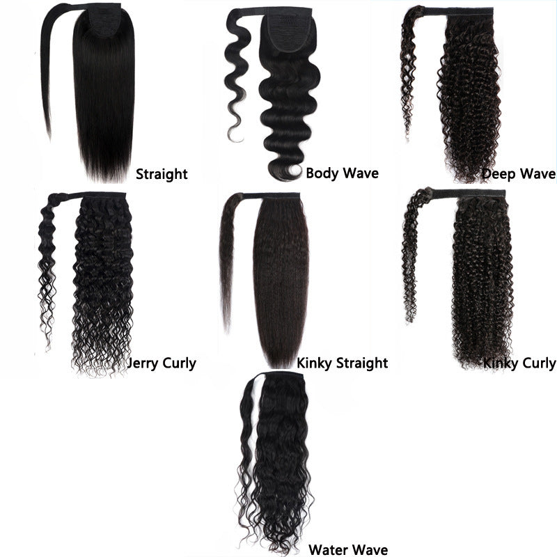 Deep Kinky Curly Body Water  Velcro Ponytail