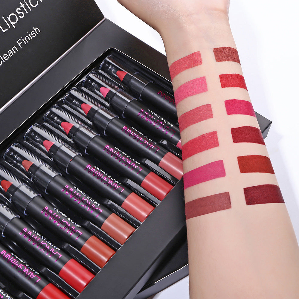 Non-Stick Matte Lipstick & Lip Gloss Set