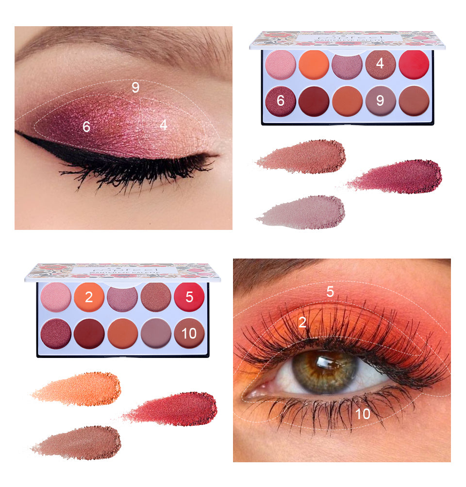 Matte waterproof natural eyeshadow set