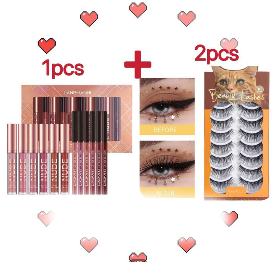 Lip Liner & Lipstick 12 Pcs Makeup Set