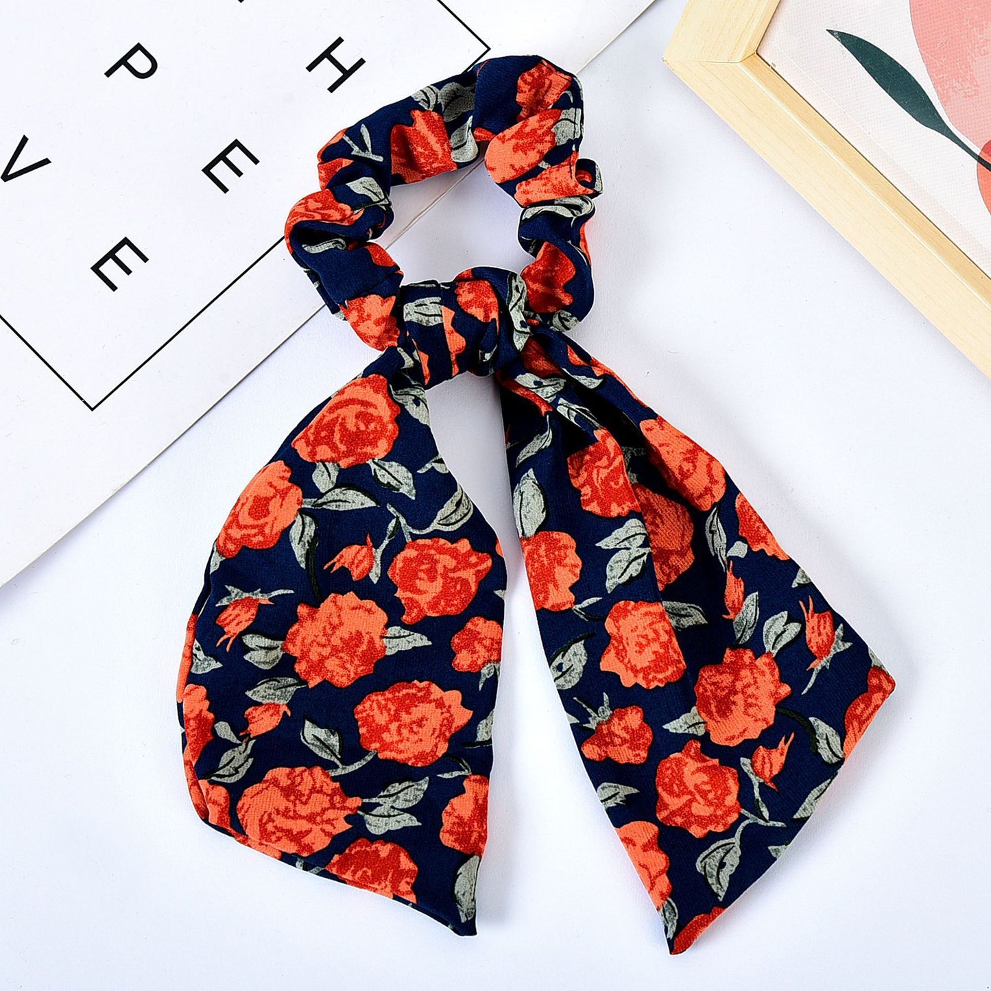 Flower Bow Ribbon Hair Tie