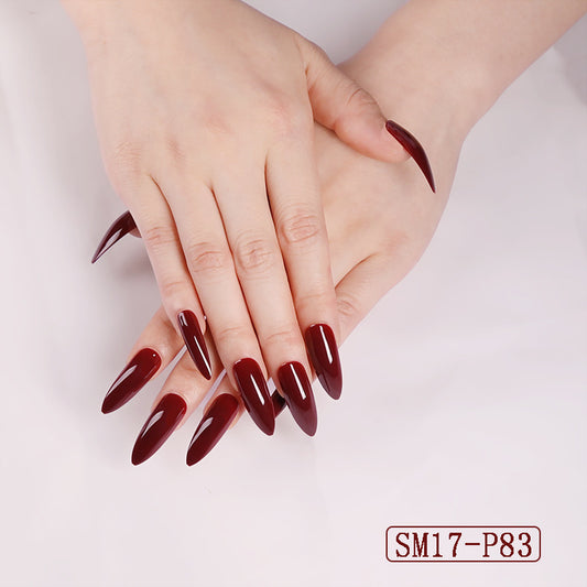 Long Solid Color Nails