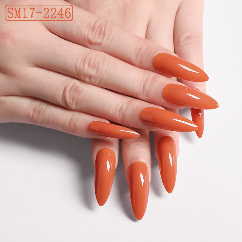 Long Solid Color Nails