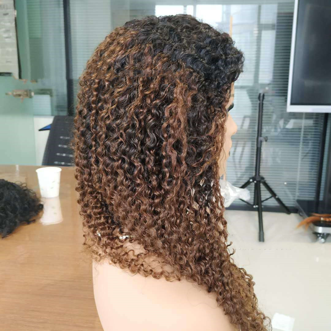 Ombre Kinky Curly 10A Lace Wigs