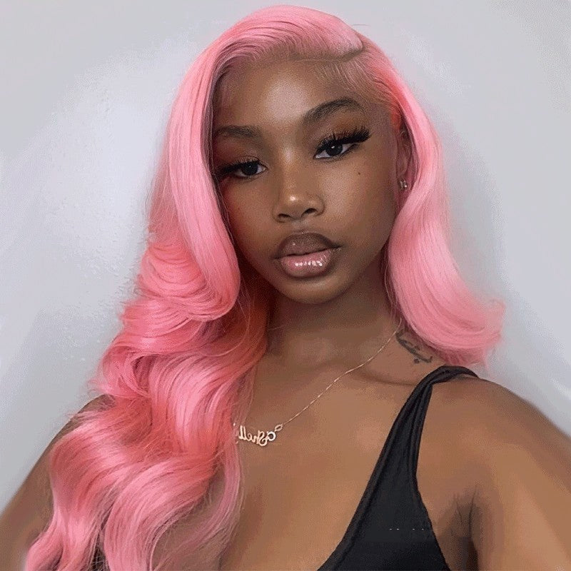 Pink Human Hair Wig