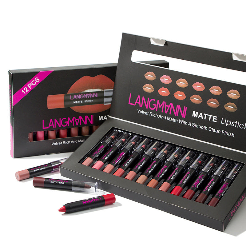 Non-Stick Matte Lipstick & Lip Gloss Set