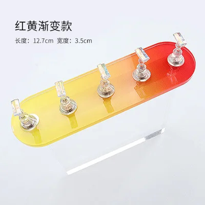 Aurora Acrylic Nail Holder with Base Showing Shelves Nail Stand for Press on Nails Fake Nail Tips Training Display Organizer