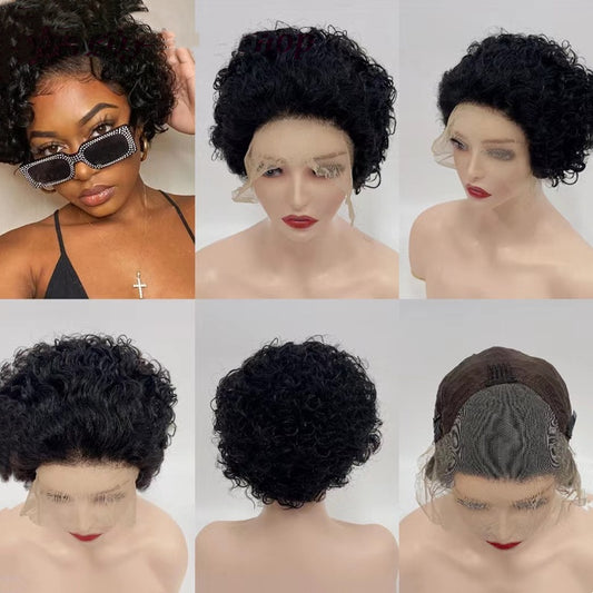 Short Curly Pixie Wigs