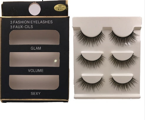 3Pairs Natural Long Eyelashes