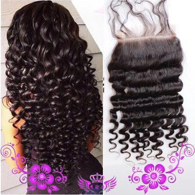 Deep Wave Closure Full Lace Wig