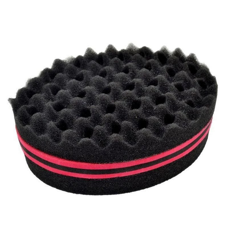 Wave-shaped Double Sided Hair Sponge