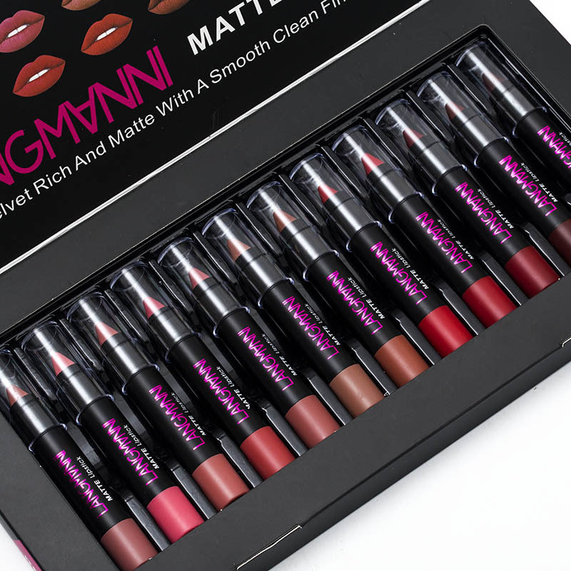 Non-Stick Matte Lipstick & Lip Gloss Set