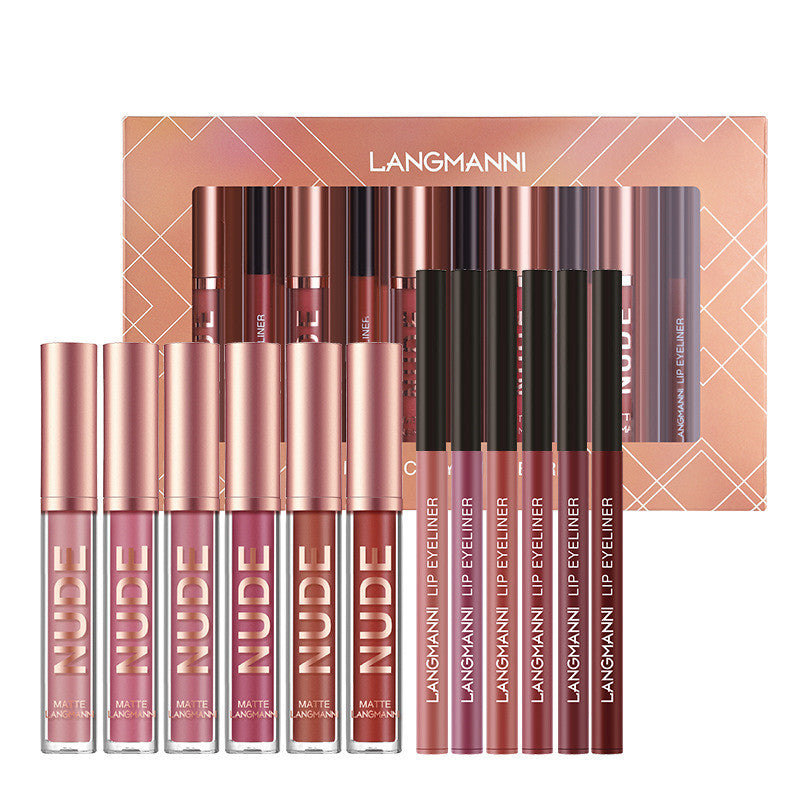 Lip Liner & Lipstick 12 Pcs Makeup Set