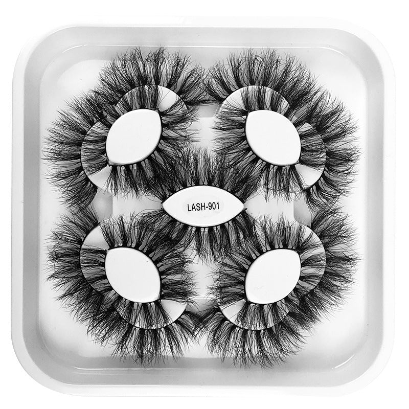 9 Pairs Double-layer Thick Cross Eyelashes