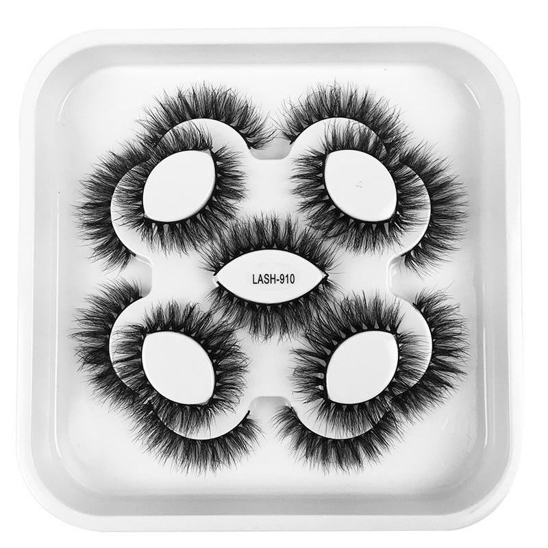 9 Pairs Double-layer Thick Cross Eyelashes