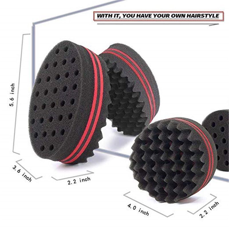 Wave-shaped Double Sided Hair Sponge