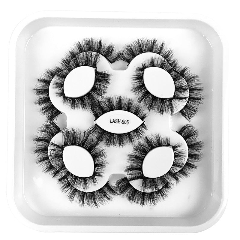 9 Pairs Double-layer Thick Cross Eyelashes