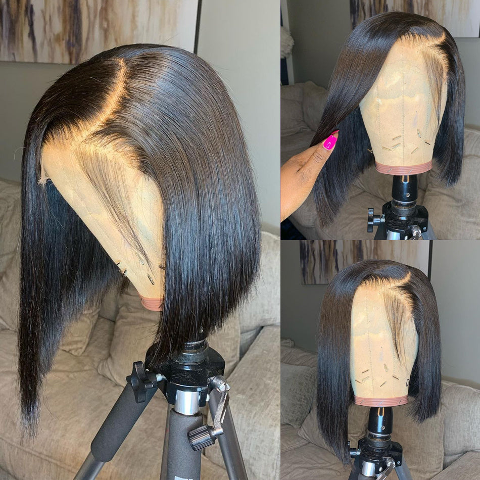 Short Straight Transparent Bob Wig