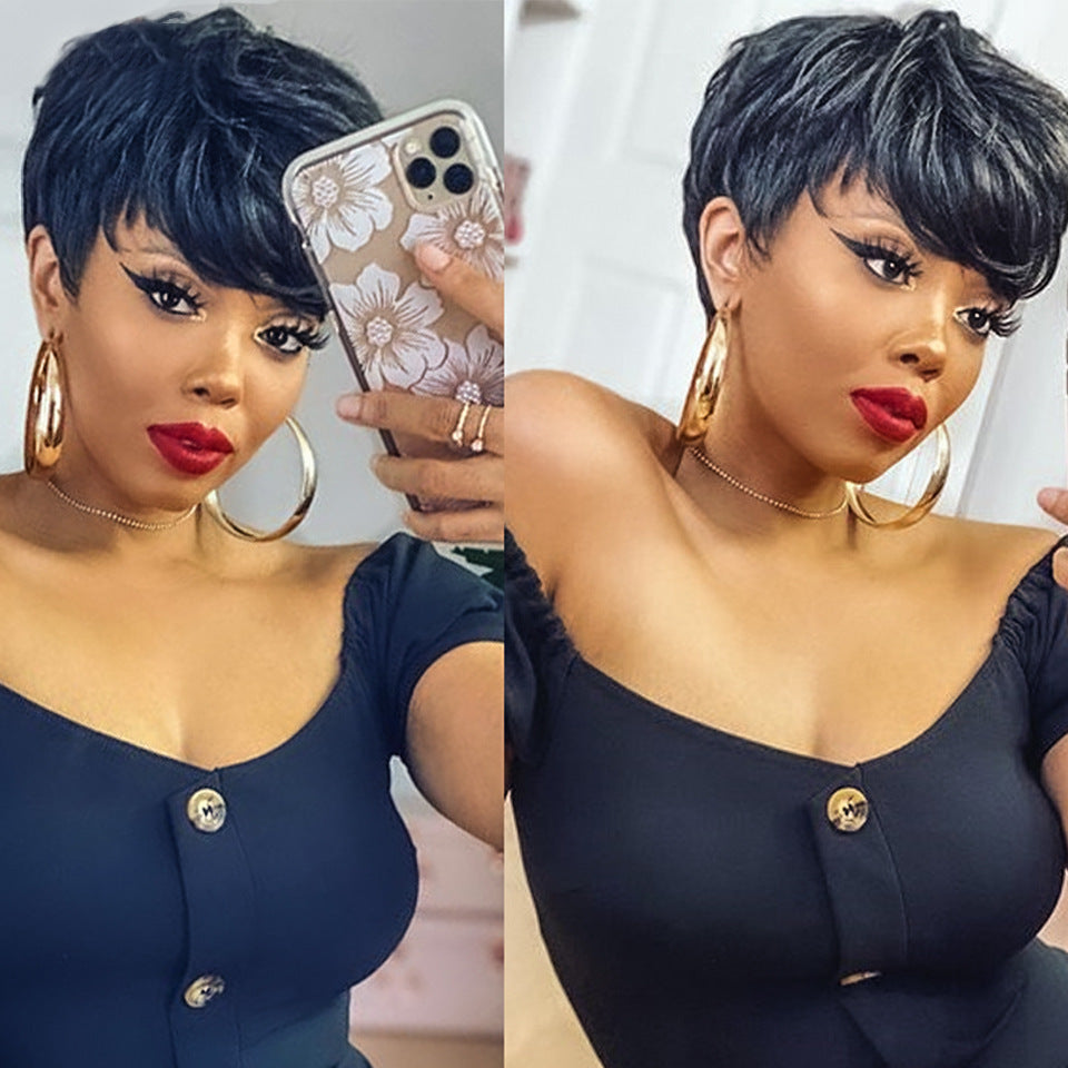 Short Wavy Pixie Cut Wigs