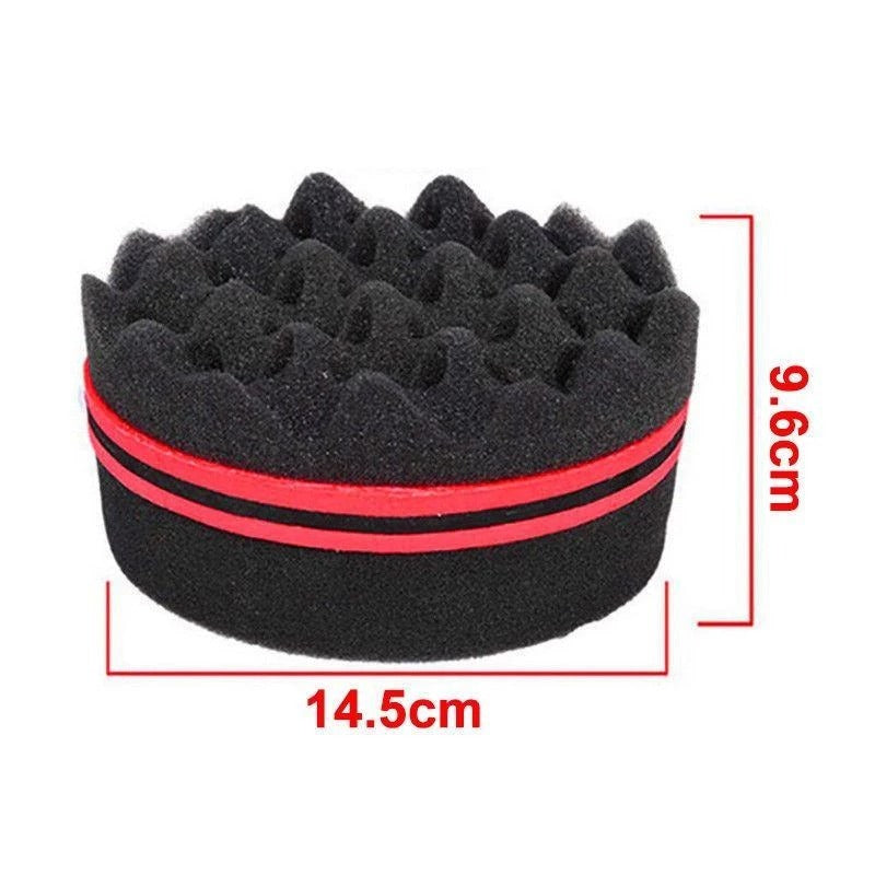 Wave-shaped Double Sided Hair Sponge