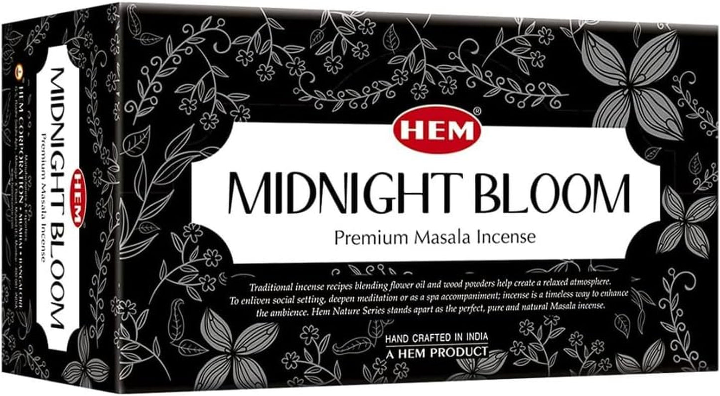 Midnight Bloom Natural Masala Relaxing Incense Sticks - 12 Packets (15G Each)