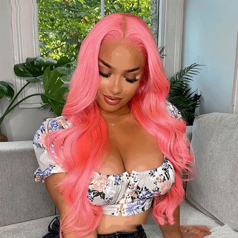 Pink Human Hair Wig