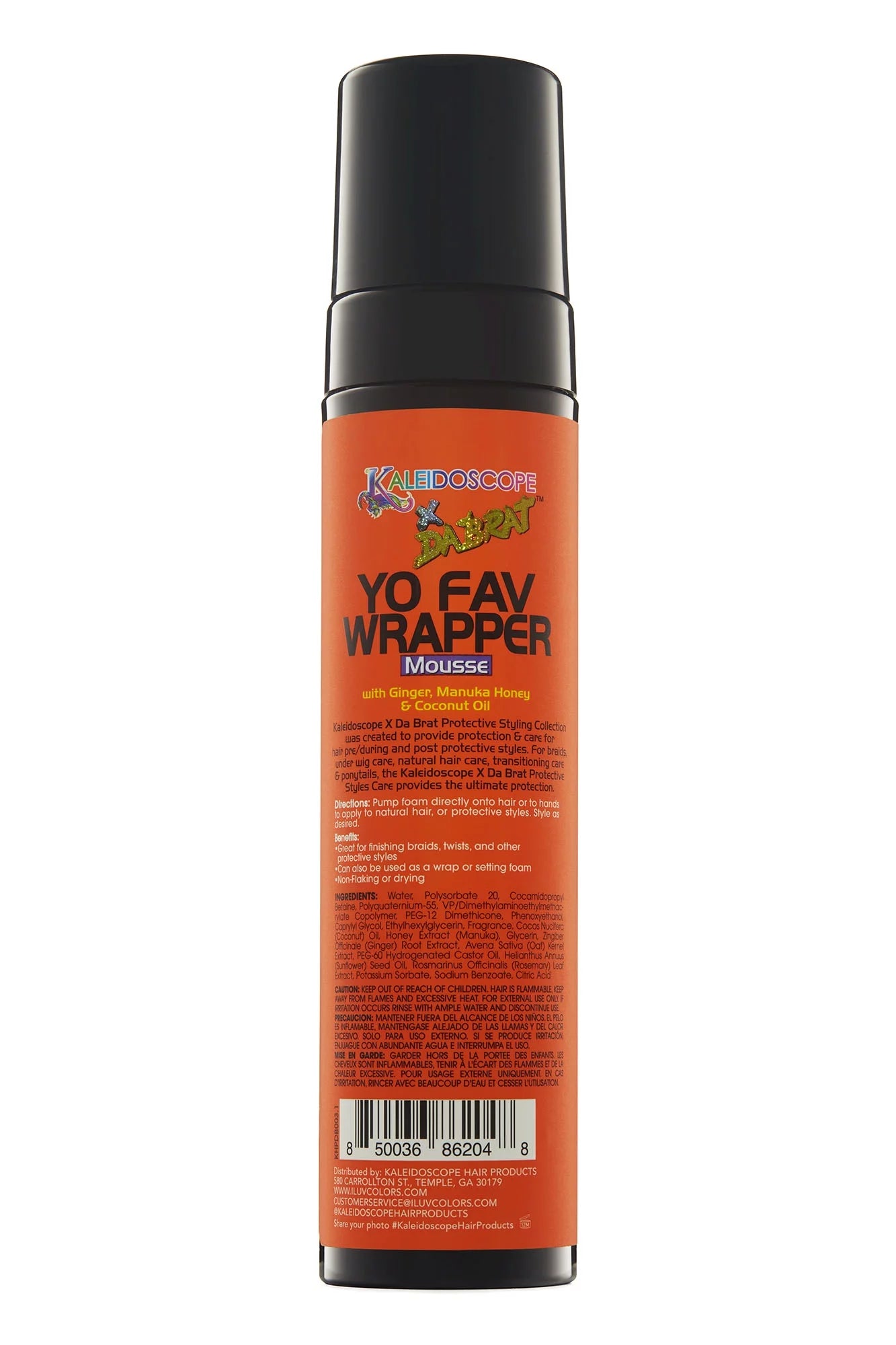 Yo Fav Wrapper Mousse, 8 Fl. Oz., Non-Flaking, All Hair Types, Moisturizing, Unisex