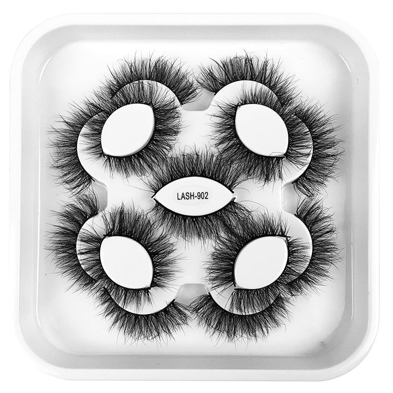 9 Pairs Double-layer Thick Cross Eyelashes