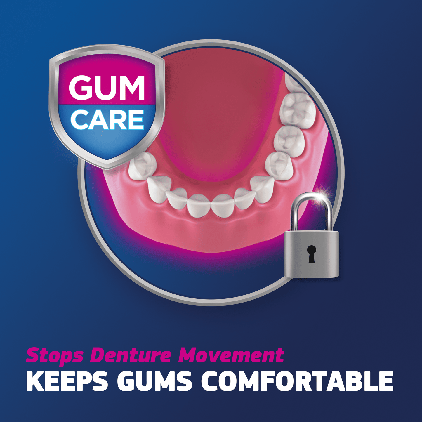 plus Gum Care Secure Denture Adhesive 2.0Oz