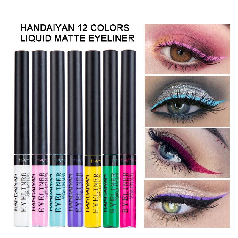 12-Color Matte Eyeliner