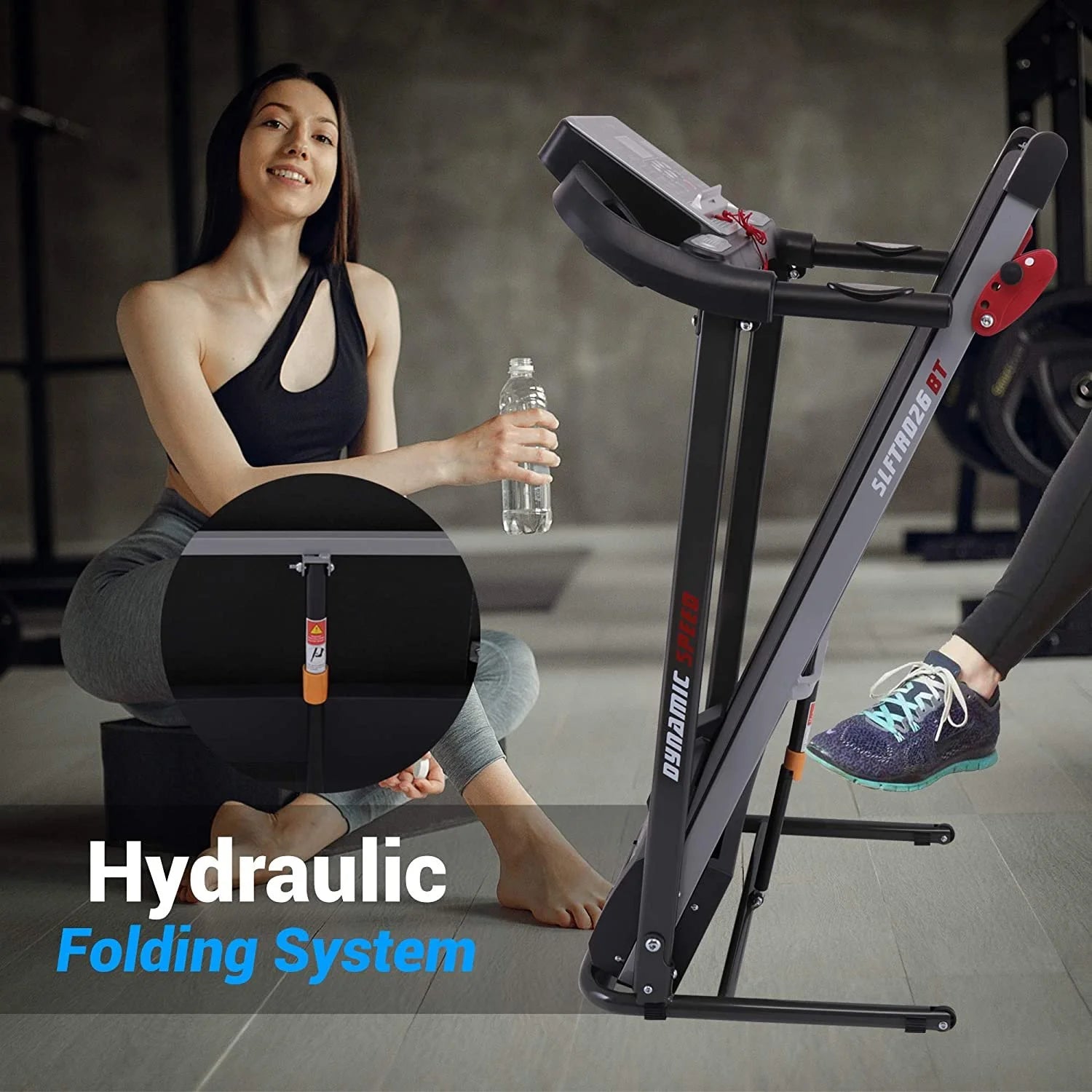 Foldable Treadmill Home Fitness Equipment with LCD for Walking & Running.