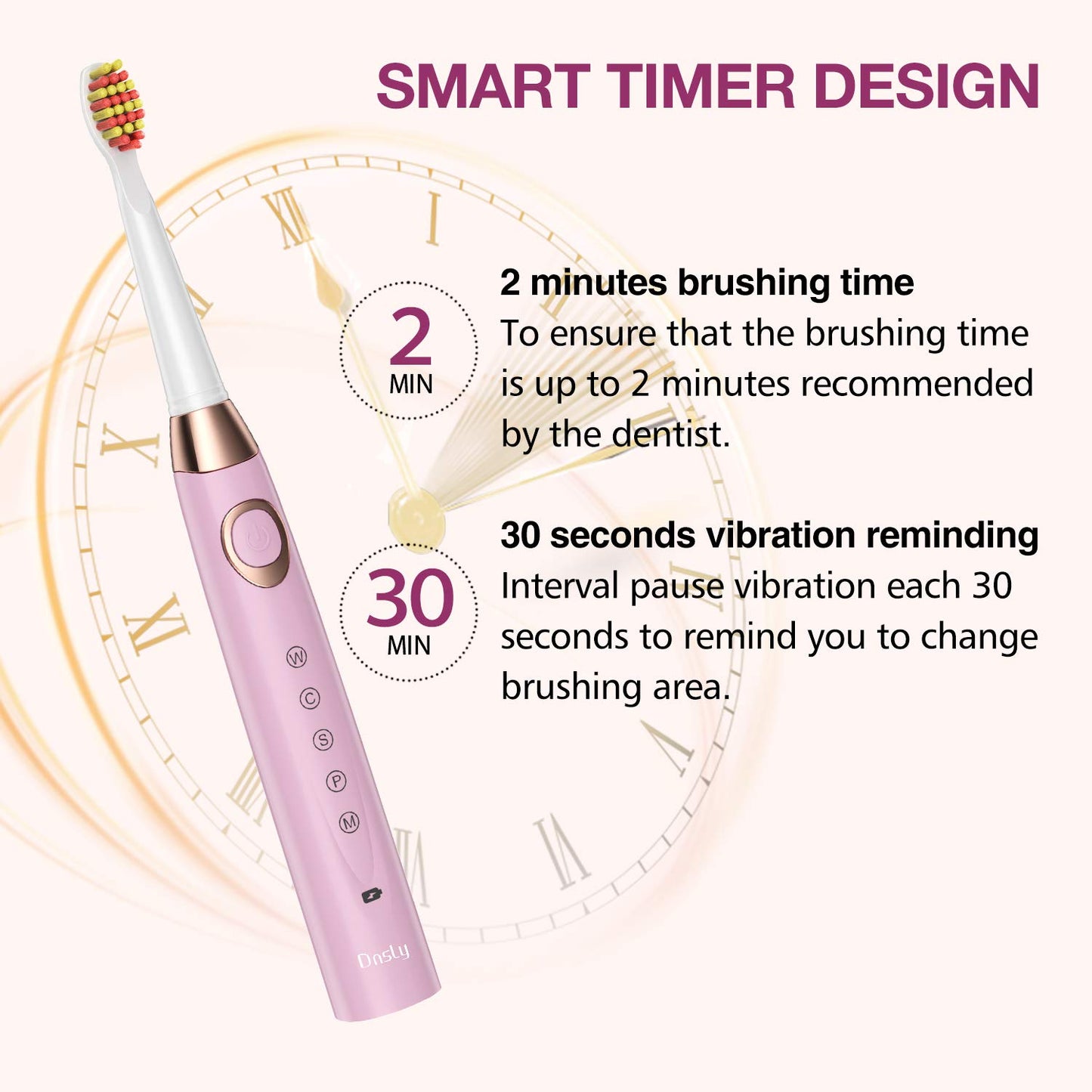 Ultrasonic Toothbrush with 5 Modes