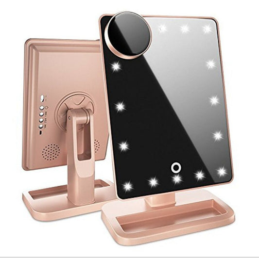 Touch Screen Makeup Mirror,20 LED Light Bluetooth