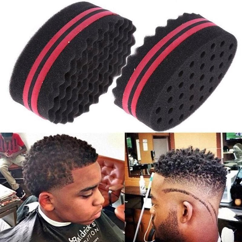 Wave-shaped Double Sided Hair Sponge