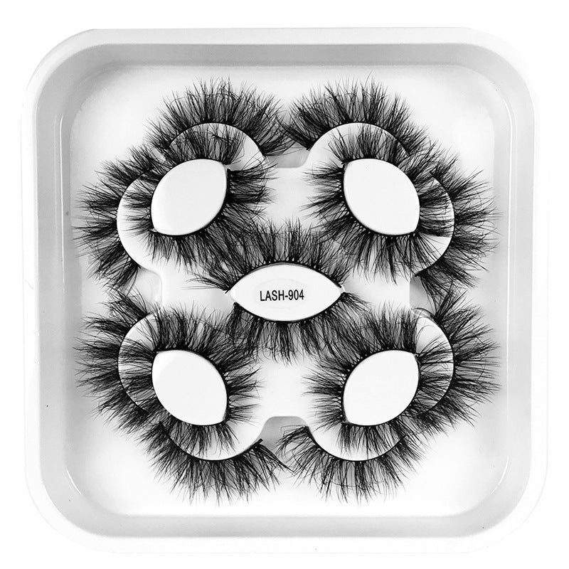 9 Pairs Double-layer Thick Cross Eyelashes