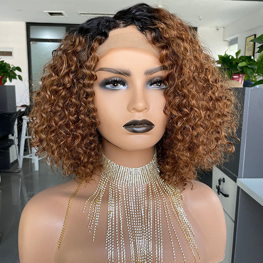 Ombre Curly Bobo1b30 Human Hair Lace Wig