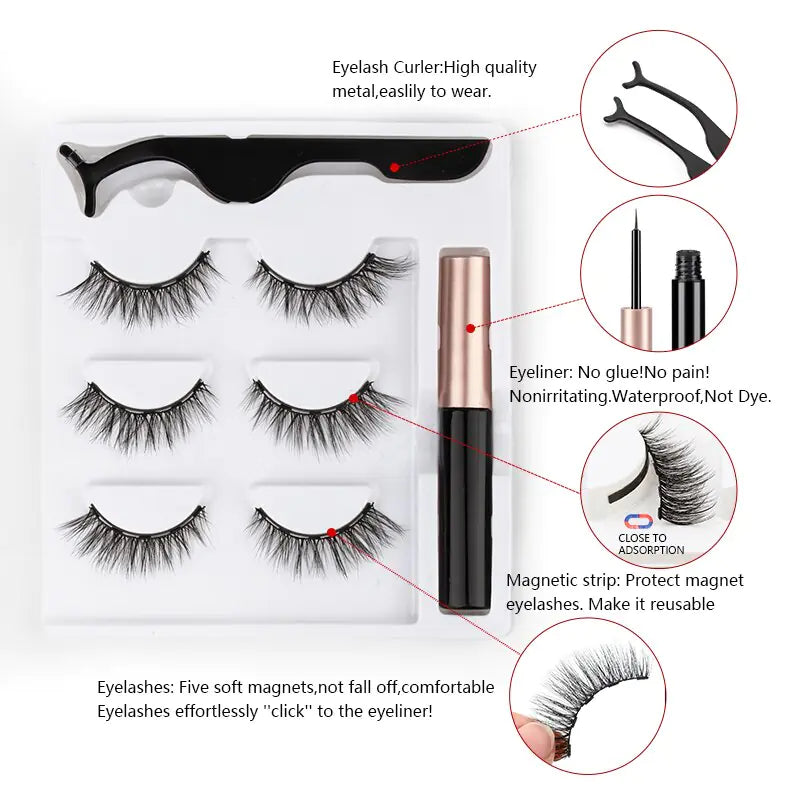 Magnetic Eyelashes 3D Mink