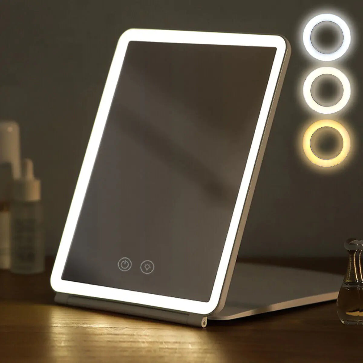 Foldable Touch Screen Makeup Mirror