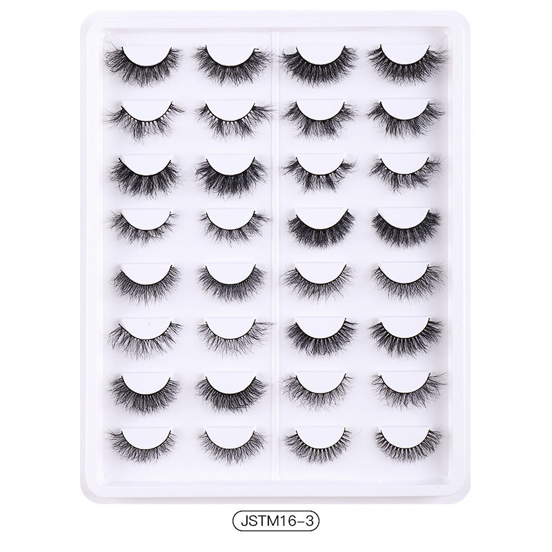 16 Pairs Curling Thick Eyelashes