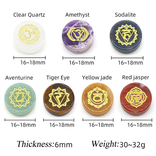 7Pcs Seven Chakras Natural Crystal