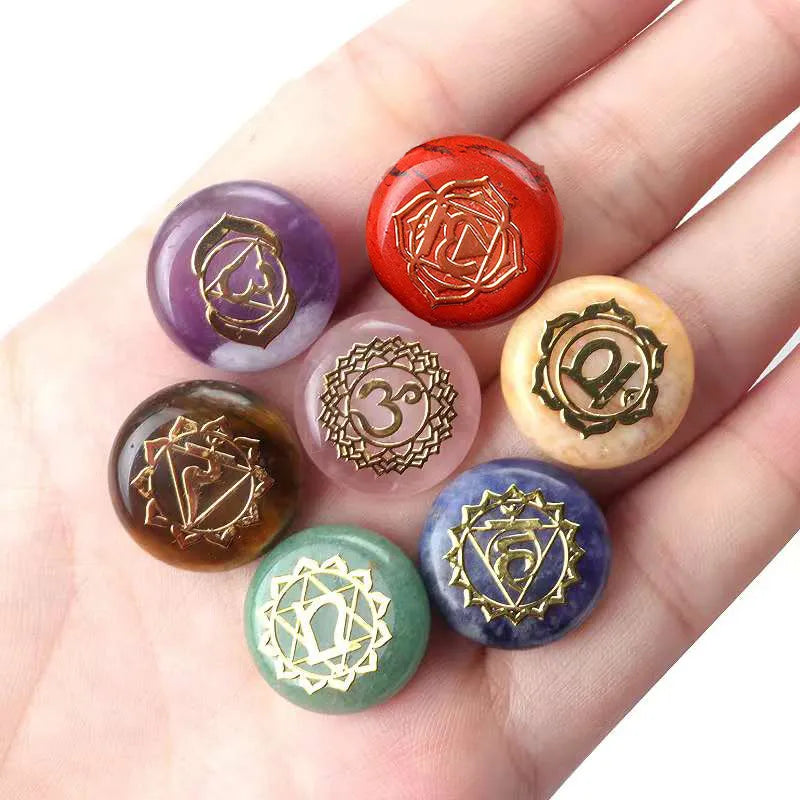 7Pcs MiniSeven Chakras Healing Stone