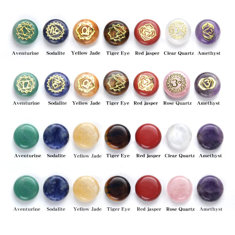 7Pcs MiniSeven Chakras Healing Stone