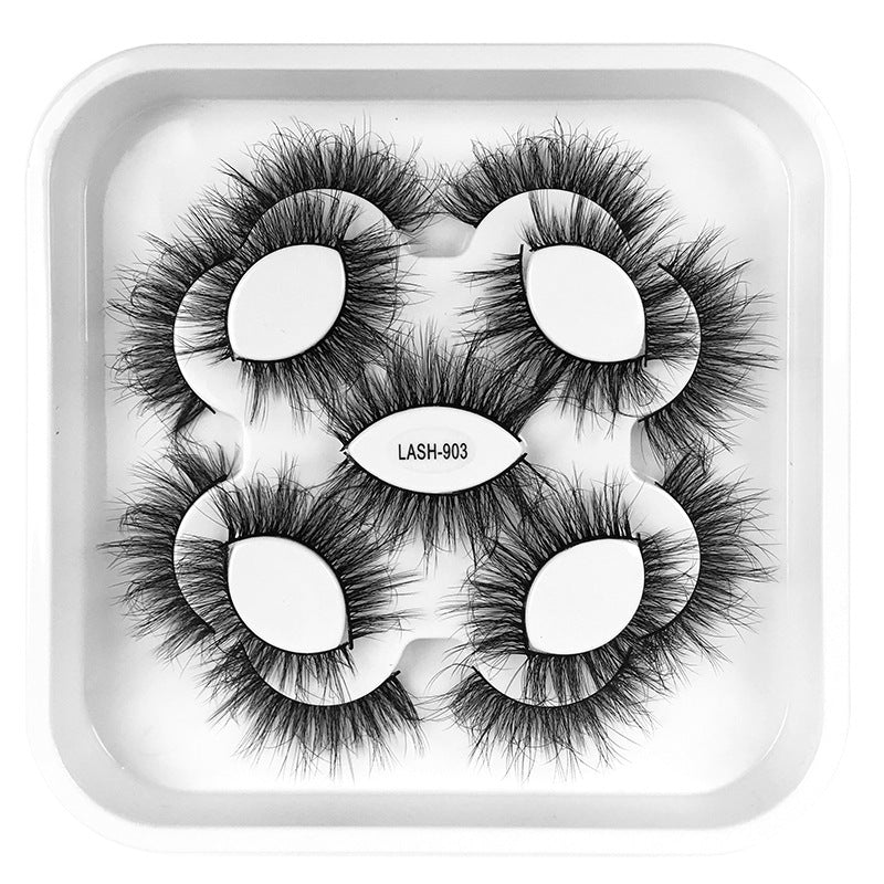 9 Pairs Double-layer Thick Cross Eyelashes