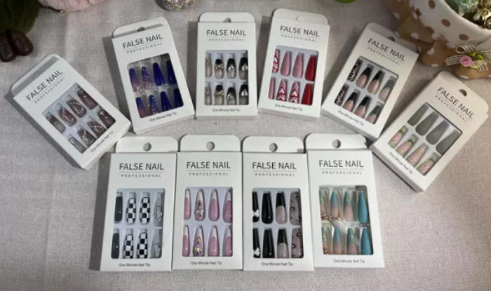 8Sets Of 24pcs Long Nail