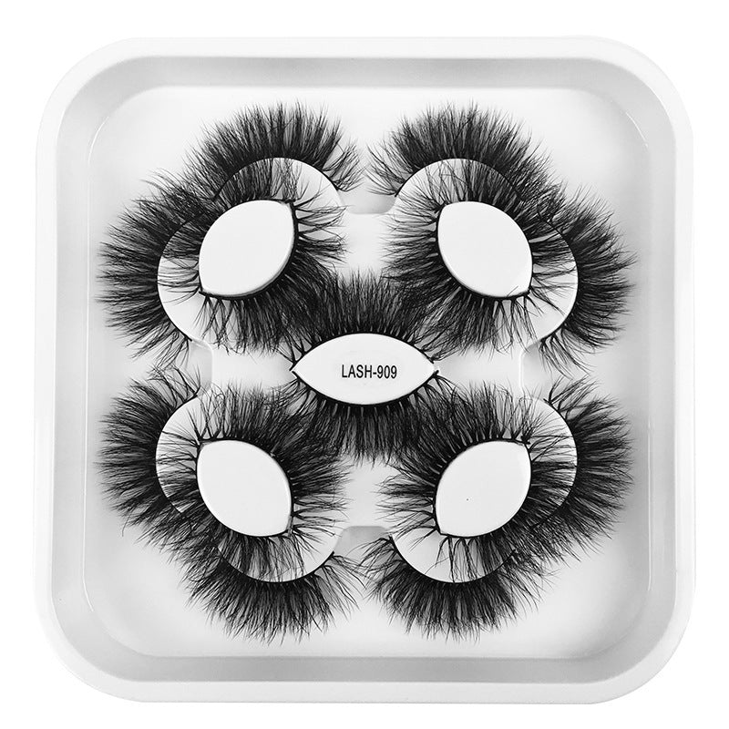 9 Pairs Double-layer Thick Cross Eyelashes